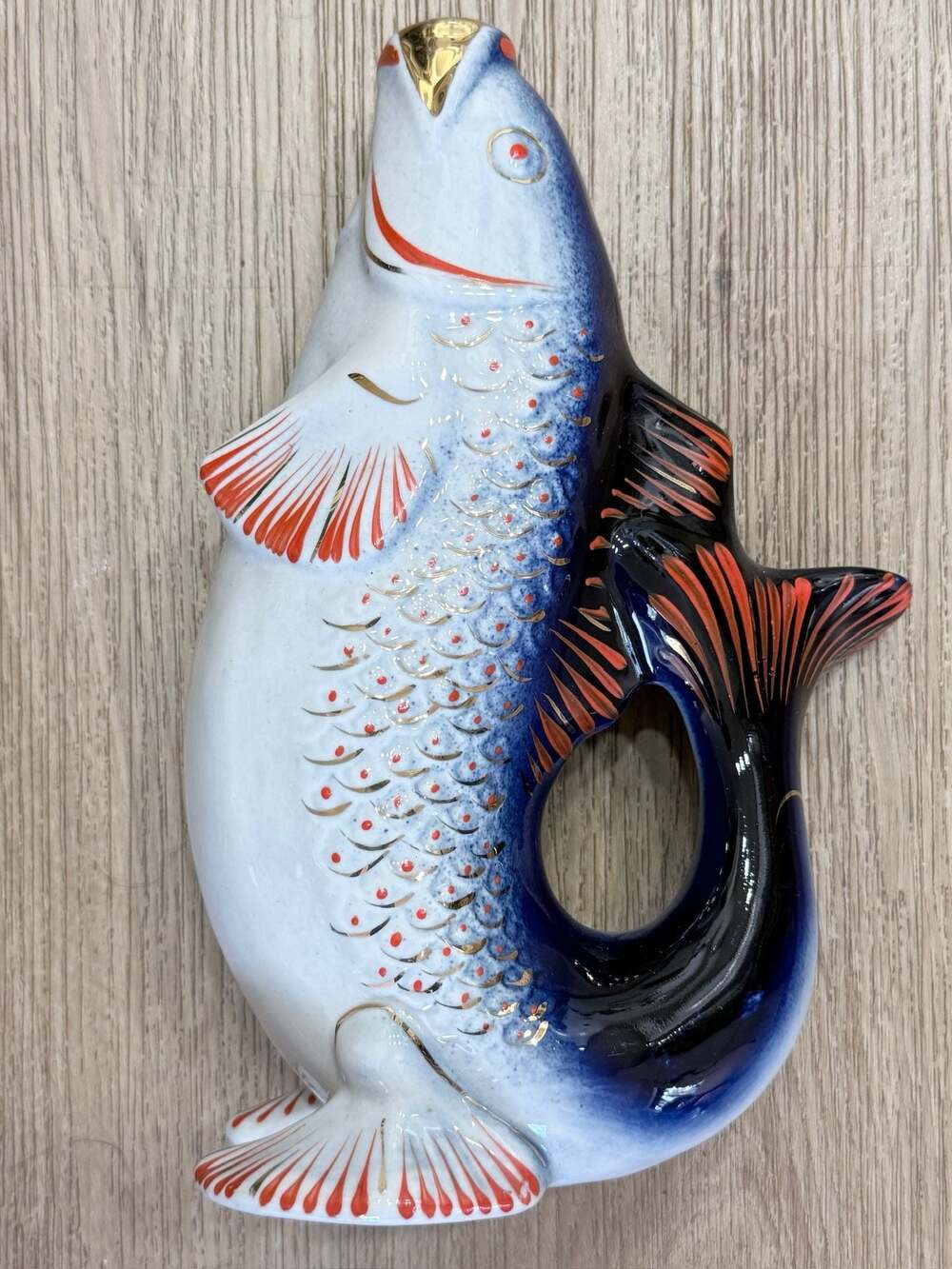 Vintage Soviet Porcelain Fish Decanter - Picture 7 of 8